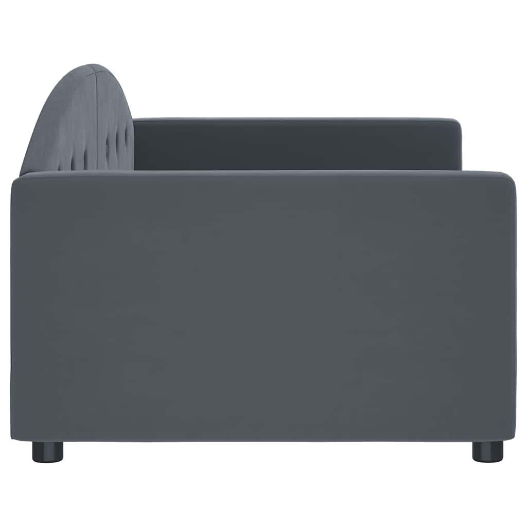 Lit de repos gris foncé 90x190 cm velours - XIOS