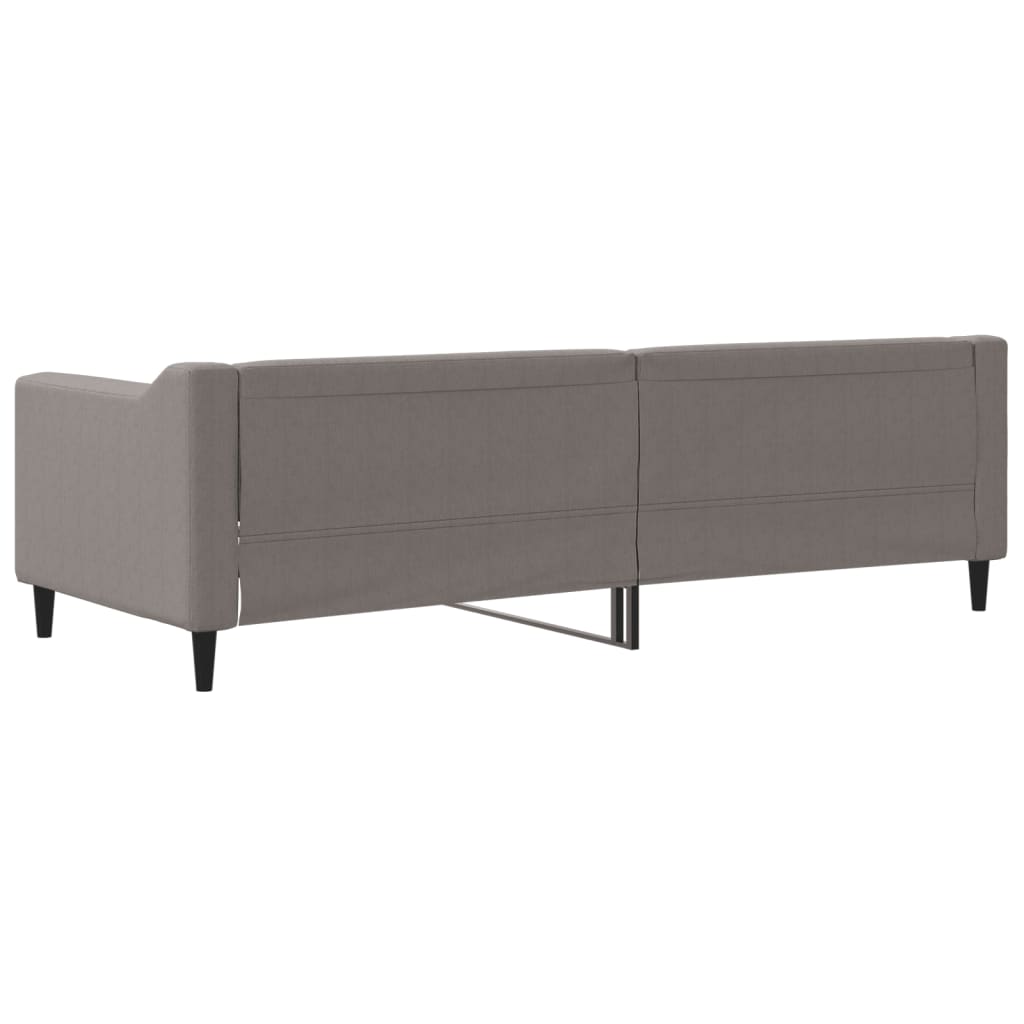 Lit de repos sans matelas taupe 80x200 cm tissu - XIOS