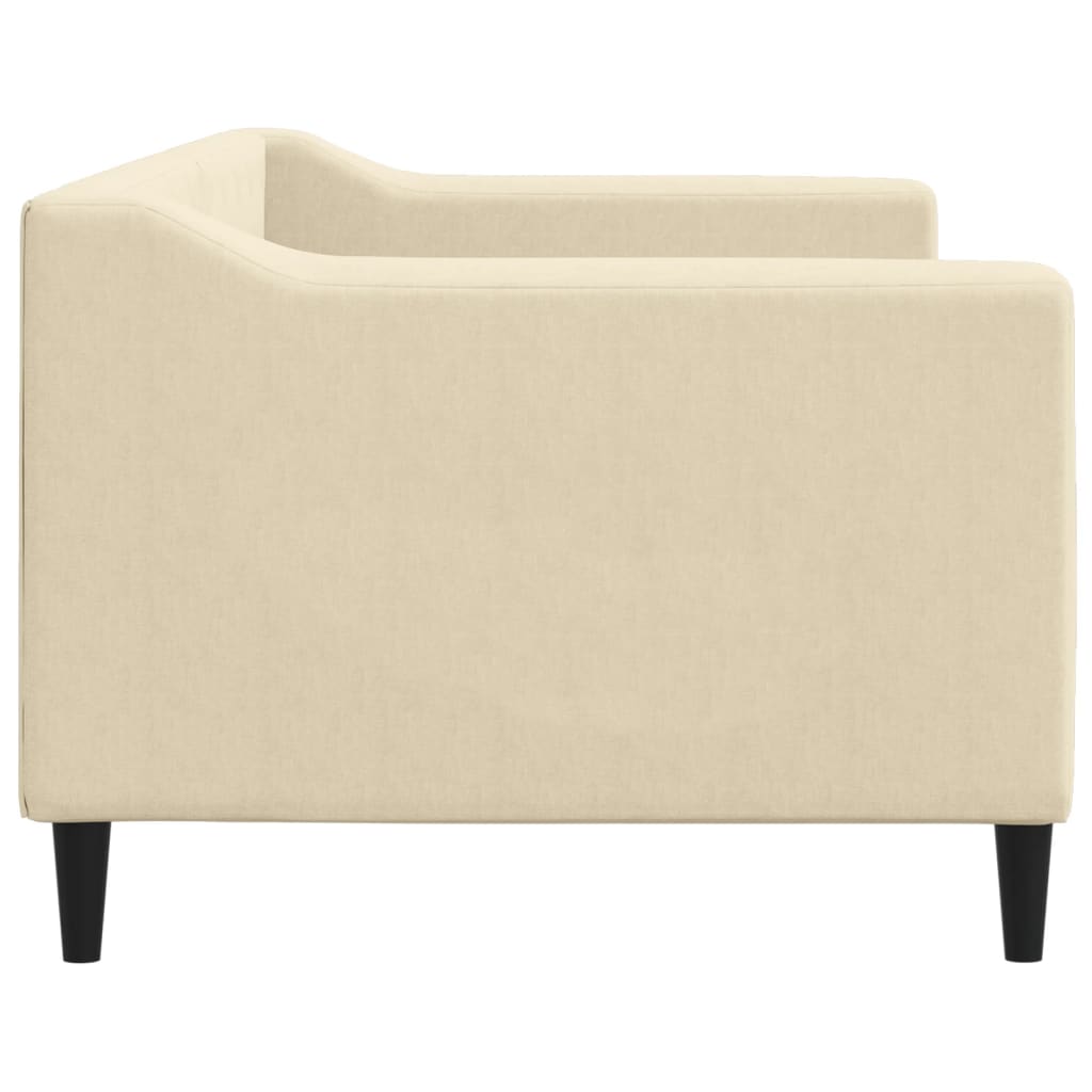 Lit de repos sans matelas crème 80x200 cm tissu - XIOS