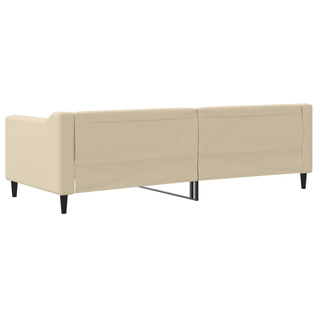 Lit de repos sans matelas crème 80x200 cm tissu - XIOS