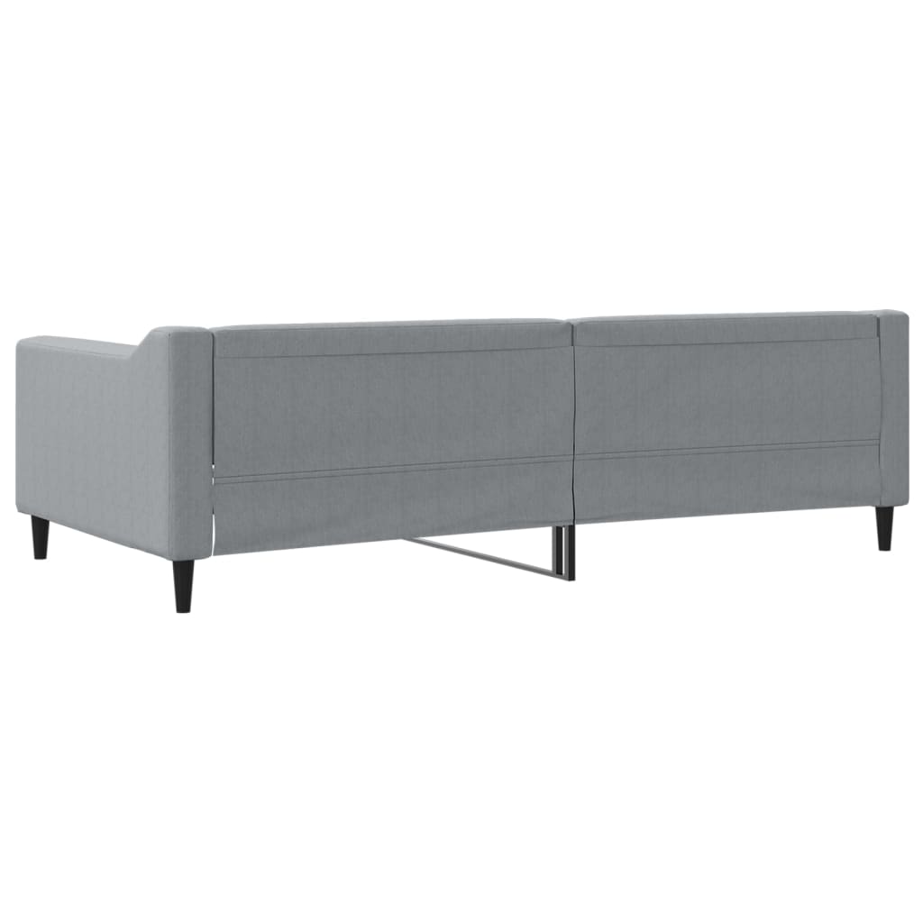 Lit de repos gris clair 100x200 cm tissu - XIOS
