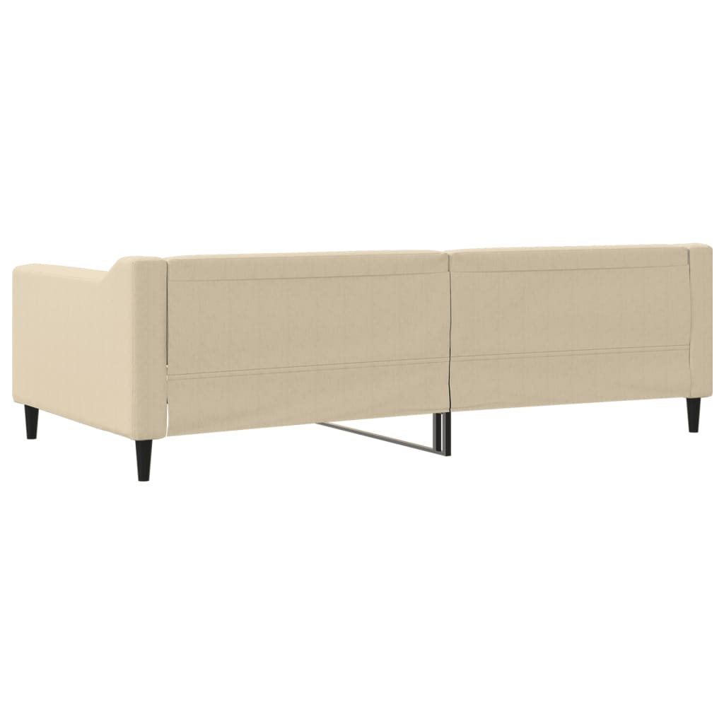 Lit de repos crème 100x200 cm tissu - XIOS