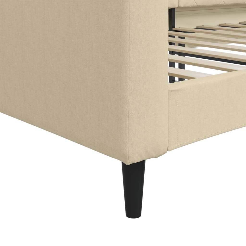 Lit de repos crème 100x200 cm tissu - XIOS