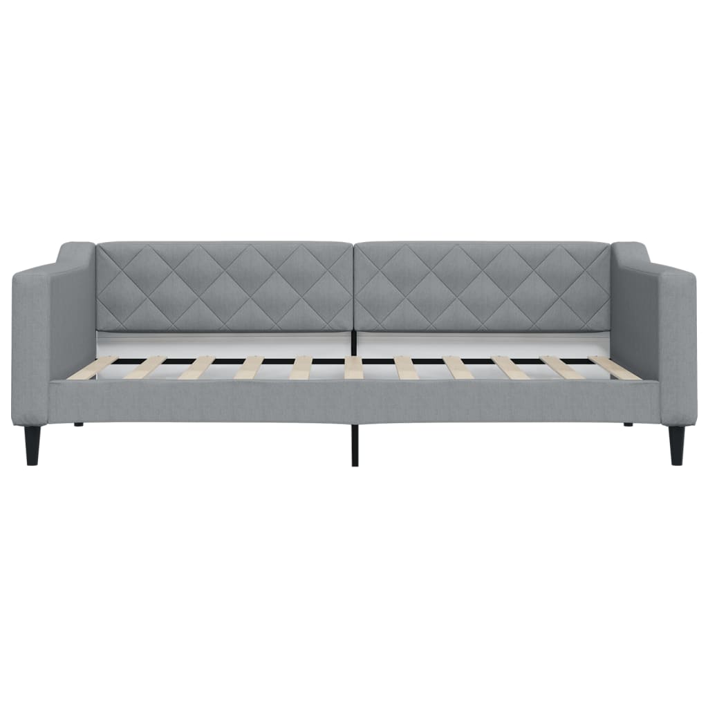 Lit de repos sans matelas gris clair 90x190 cm tissu - XIOS