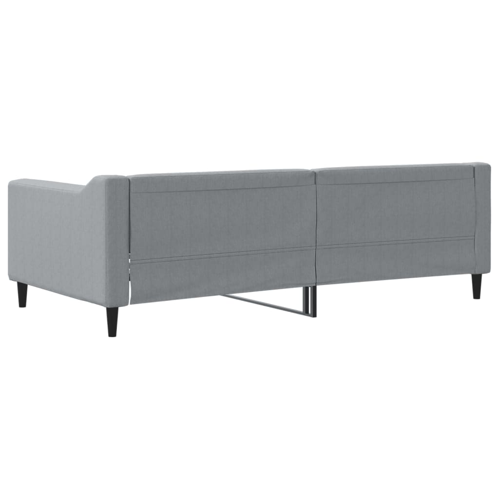 Lit de repos sans matelas gris clair 90x190 cm tissu - XIOS