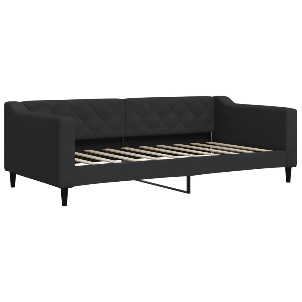 Lit de repos sans matelas noir 90x190 cm tissu - XIOS