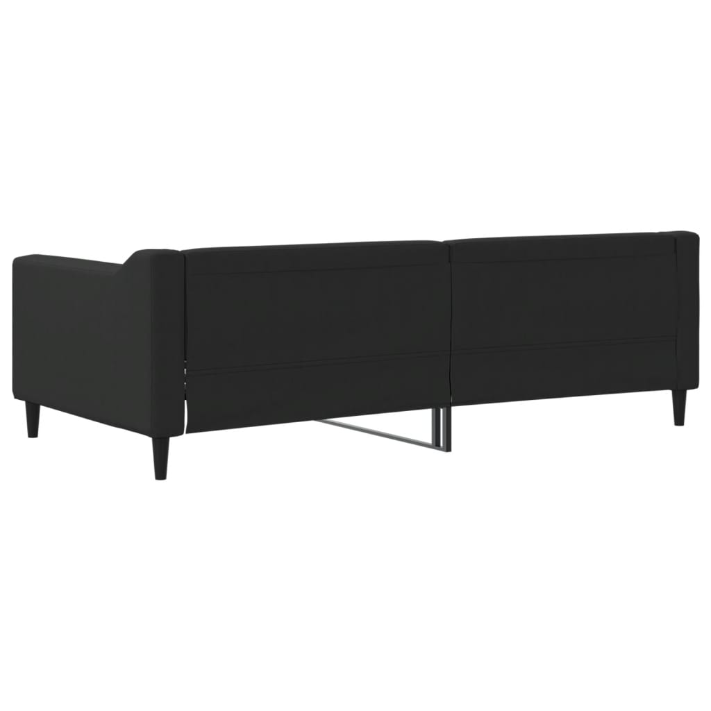 Lit de repos sans matelas noir 90x190 cm tissu - XIOS