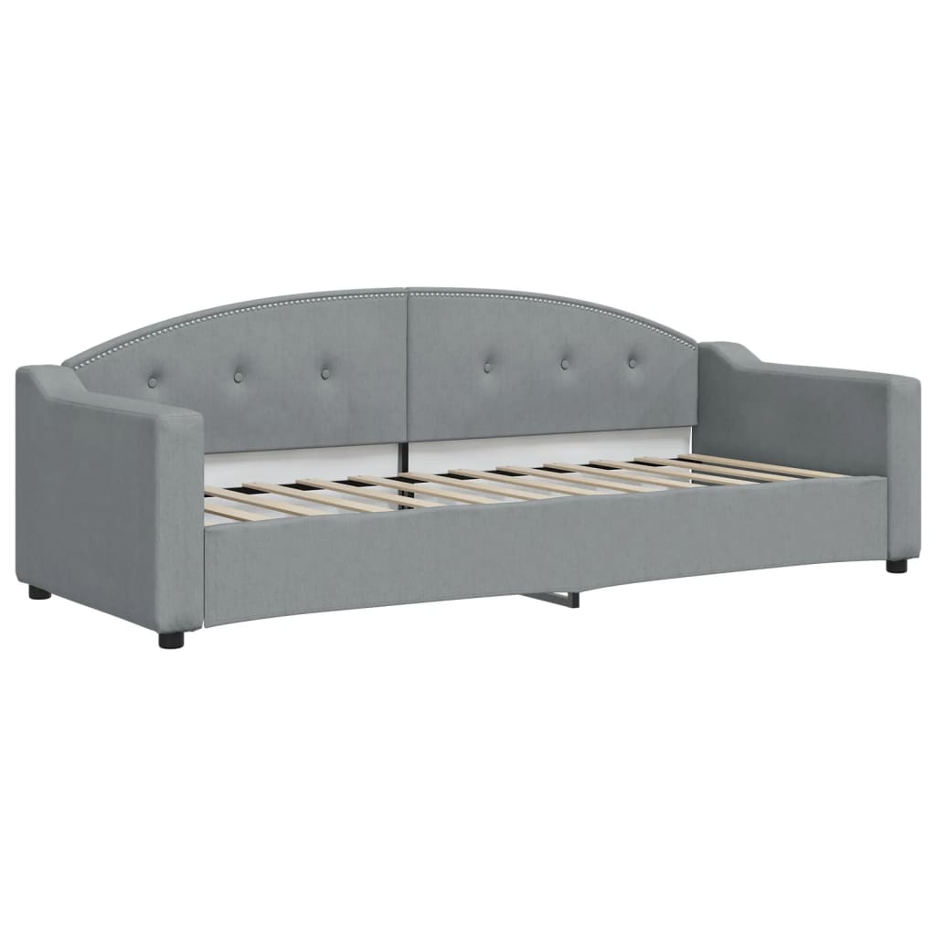 Lit de repos sans matelas gris clair 80x200 cm tissu - XIOS