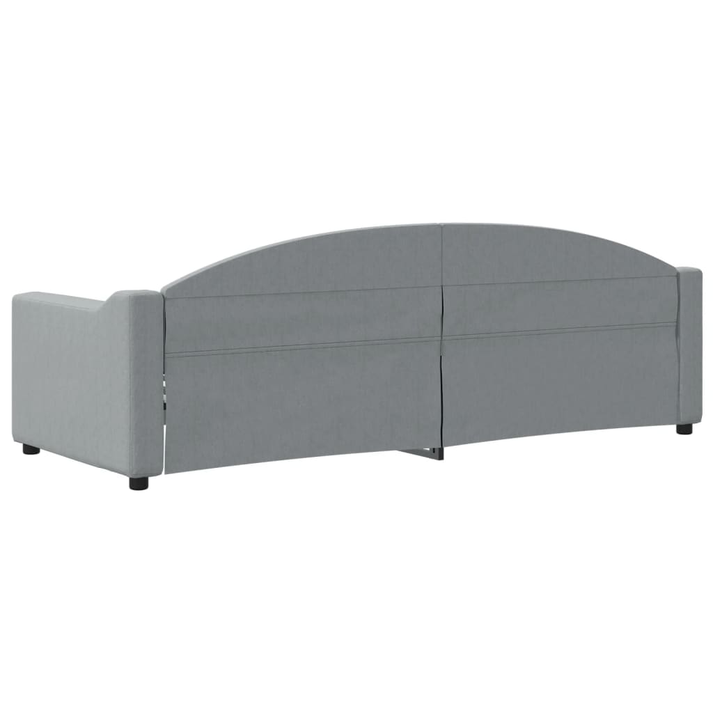 Lit de repos sans matelas gris clair 80x200 cm tissu - XIOS