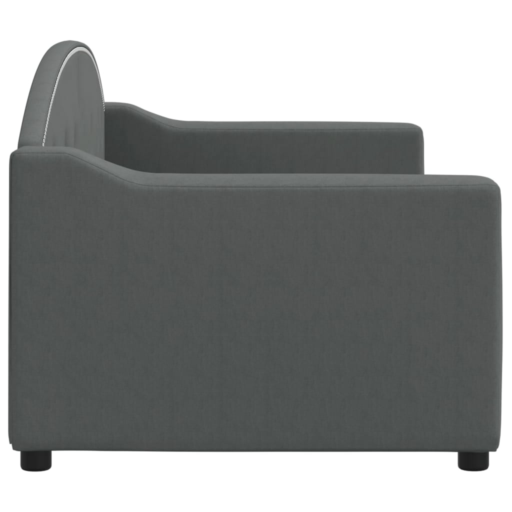 Lit de repos sans matelas gris foncé 80x200 cm tissu - XIOS