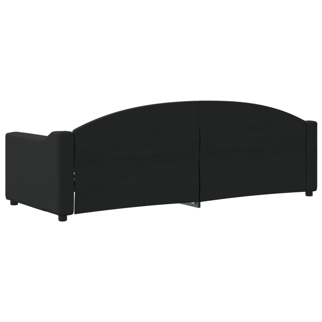 Lit de repos sans matelas noir 80x200 cm tissu - XIOS