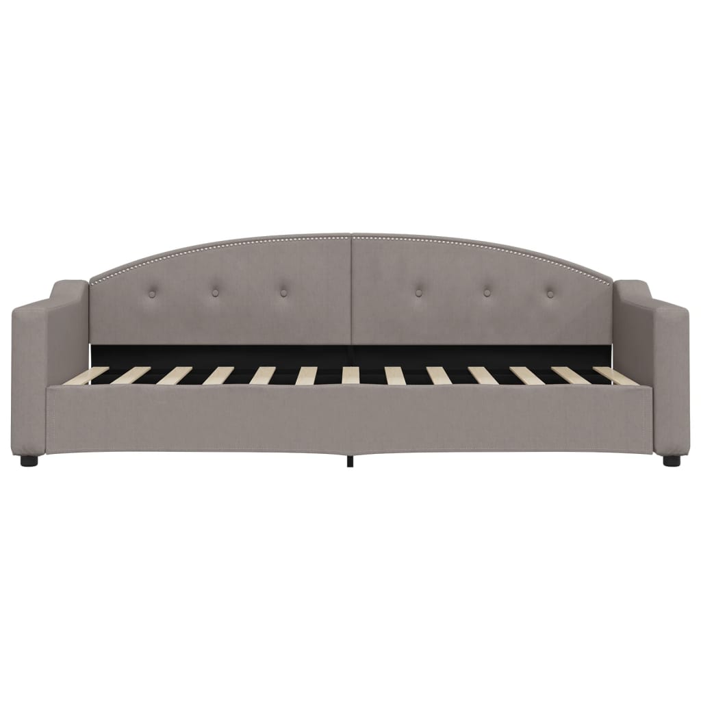 Lit de repos sans matelas taupe 80x200 cm tissu - XIOS