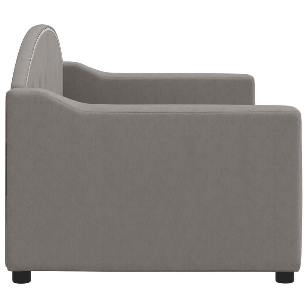 Lit de repos sans matelas taupe 80x200 cm tissu - XIOS