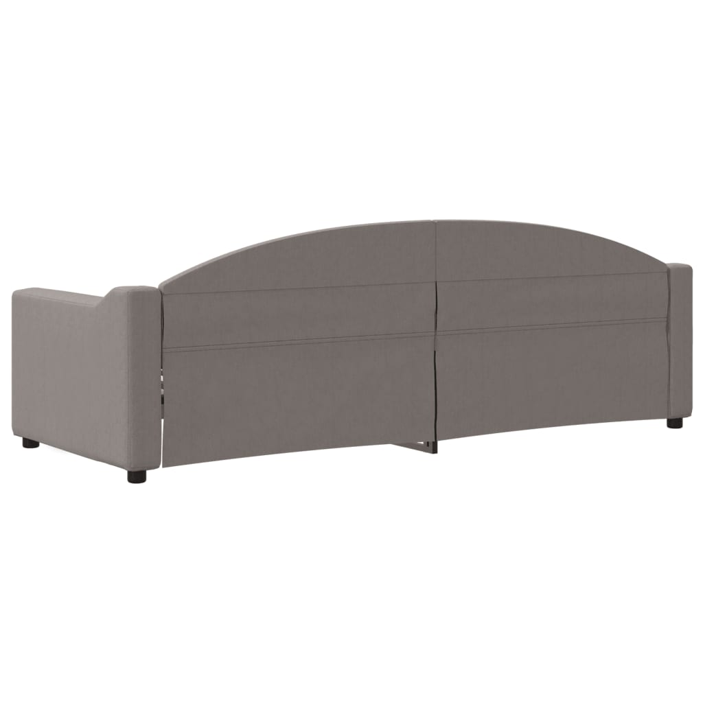 Lit de repos sans matelas taupe 80x200 cm tissu - XIOS