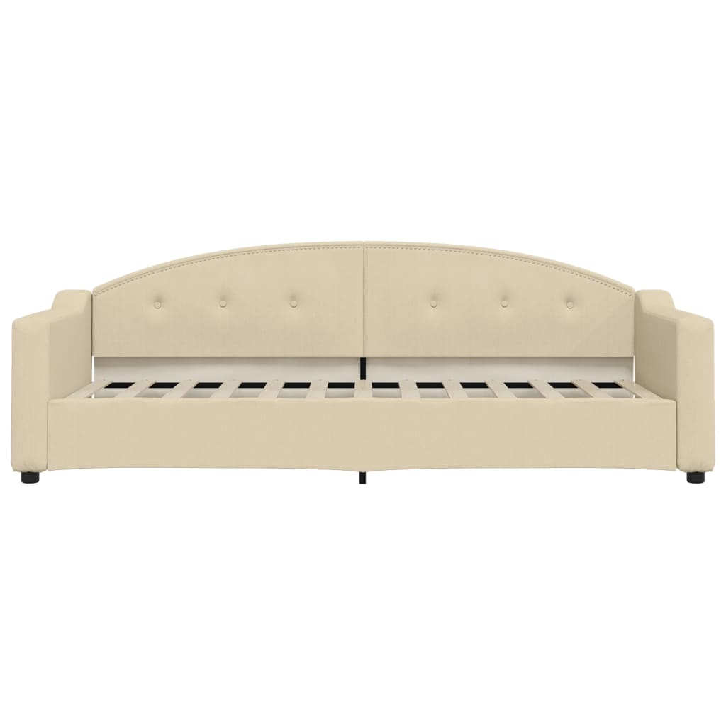 Lit de repos sans matelas crème 80x200 cm tissu - XIOS