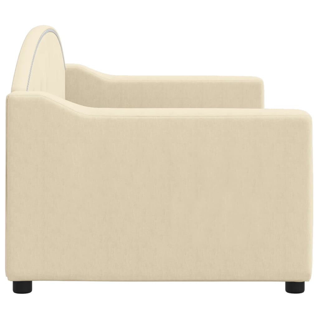 Lit de repos sans matelas crème 80x200 cm tissu - XIOS