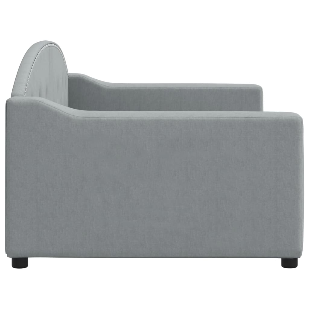 Lit de repos sans matelas gris clair 90x200 cm tissu - XIOS