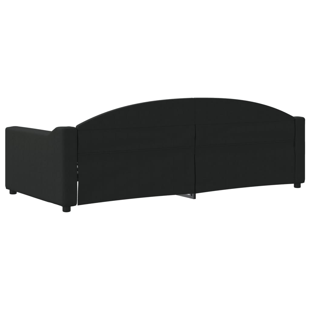 Lit de repos sans matelas noir 90x200 cm tissu - XIOS