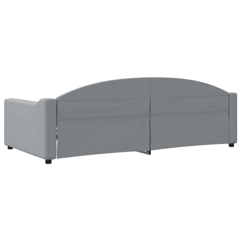 Lit de repos gris clair 100x200 cm tissu - XIOS
