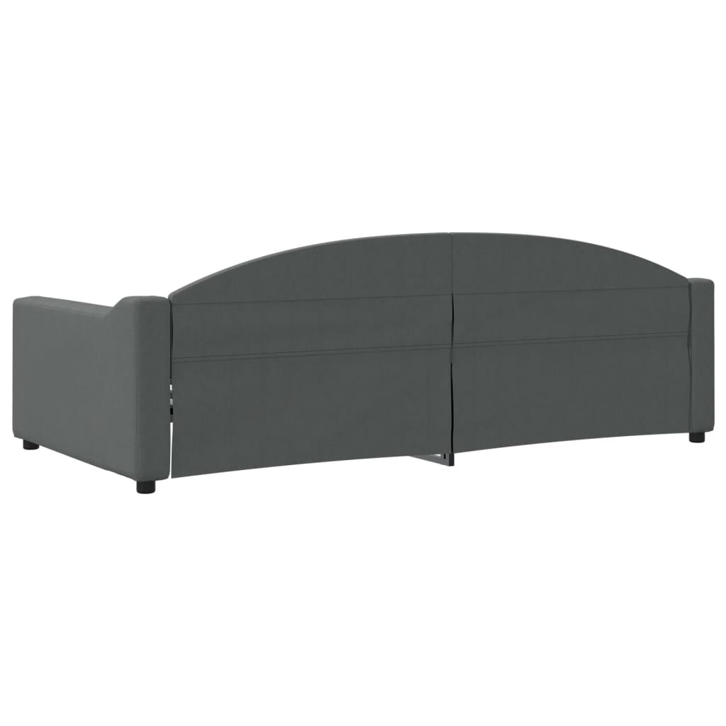 Lit de repos gris foncé 100x200 cm tissu - XIOS