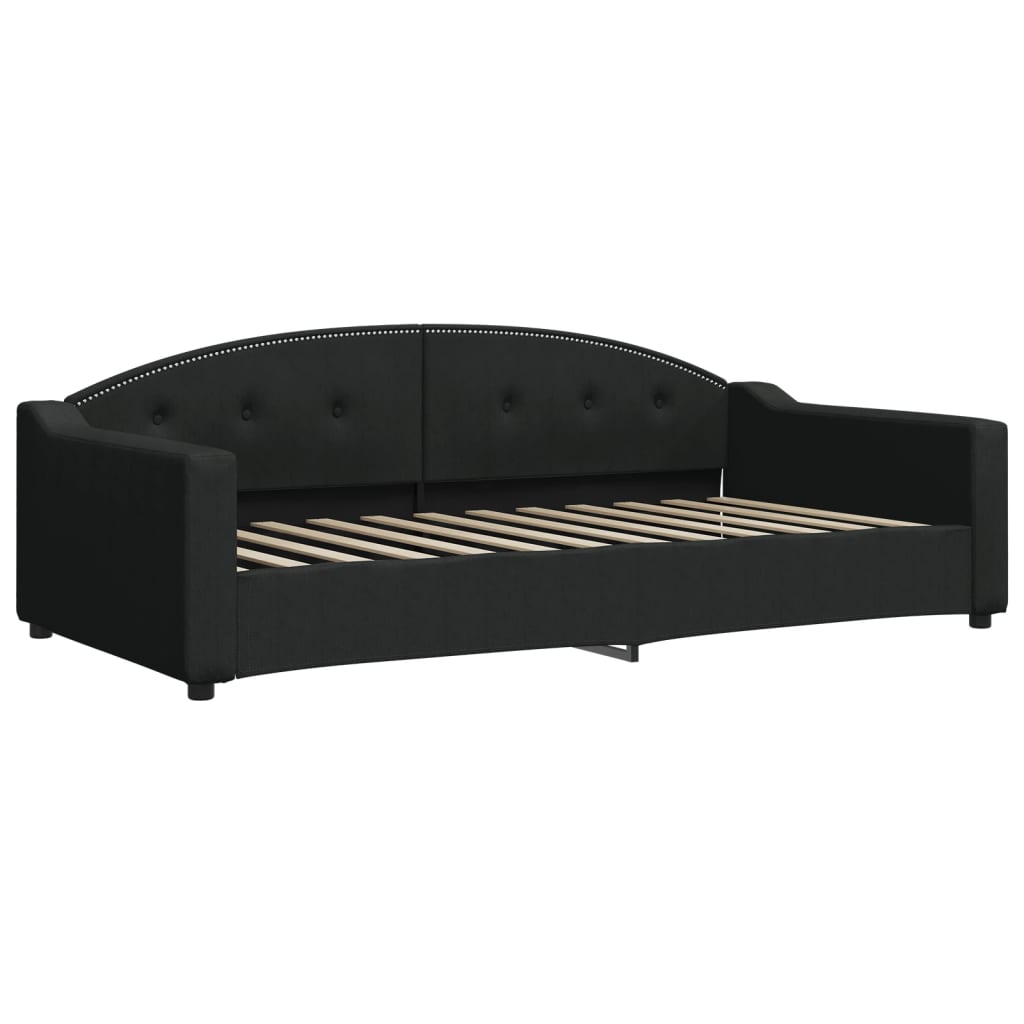 Lit de repos sans matelas noir 100x200 cm tissu - XIOS