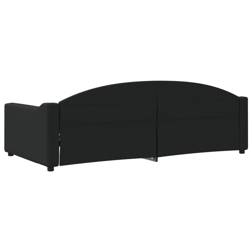 Lit de repos sans matelas noir 100x200 cm tissu - XIOS