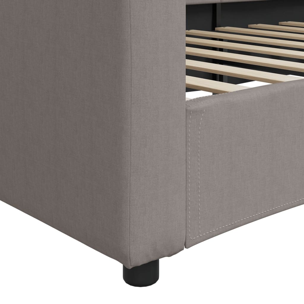 Lit de repos taupe 100x200 cm tissu - XIOS