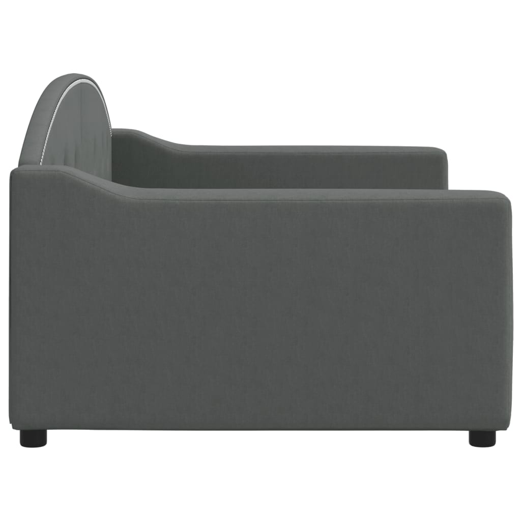 Lit de repos sans matelas gris foncé 90x190 cm tissu - XIOS