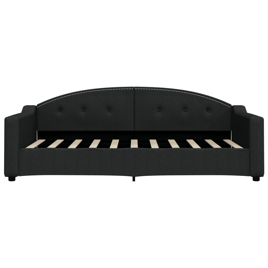 Lit de repos sans matelas noir 90x190 cm tissu - XIOS