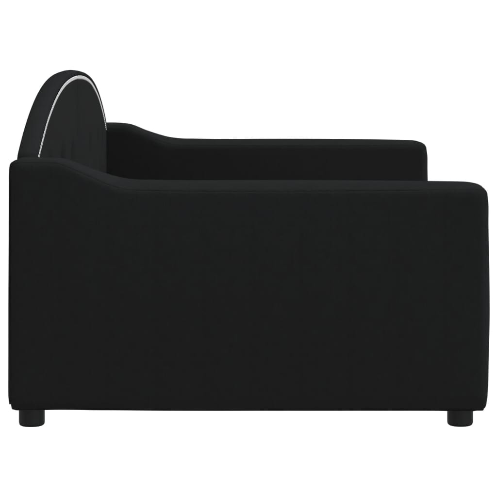 Lit de repos sans matelas noir 90x190 cm tissu - XIOS