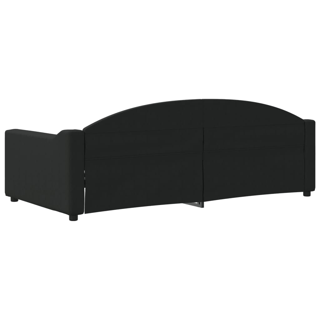 Lit de repos sans matelas noir 90x190 cm tissu - XIOS