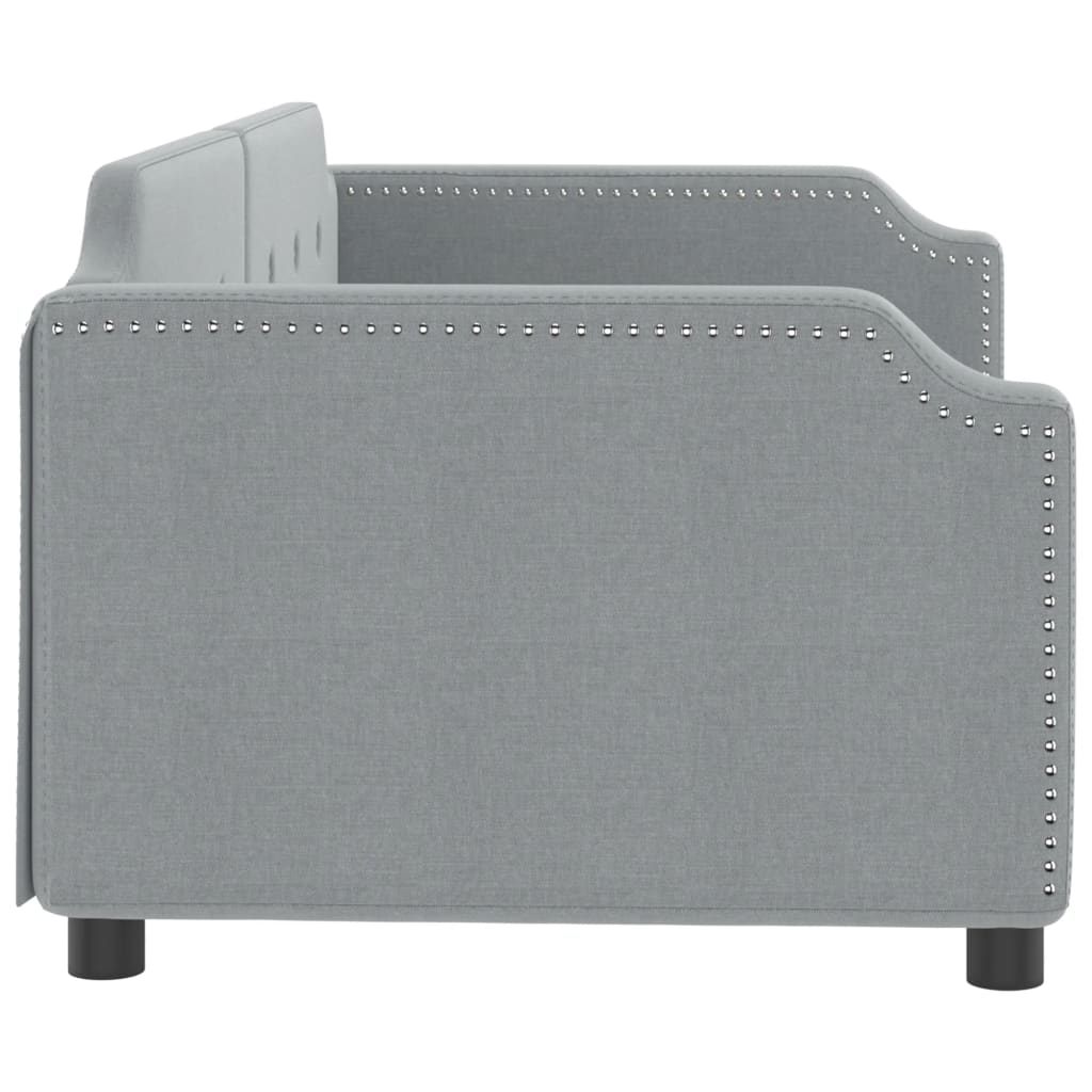 Lit de repos sans matelas gris clair 80x200 cm tissu - XIOS