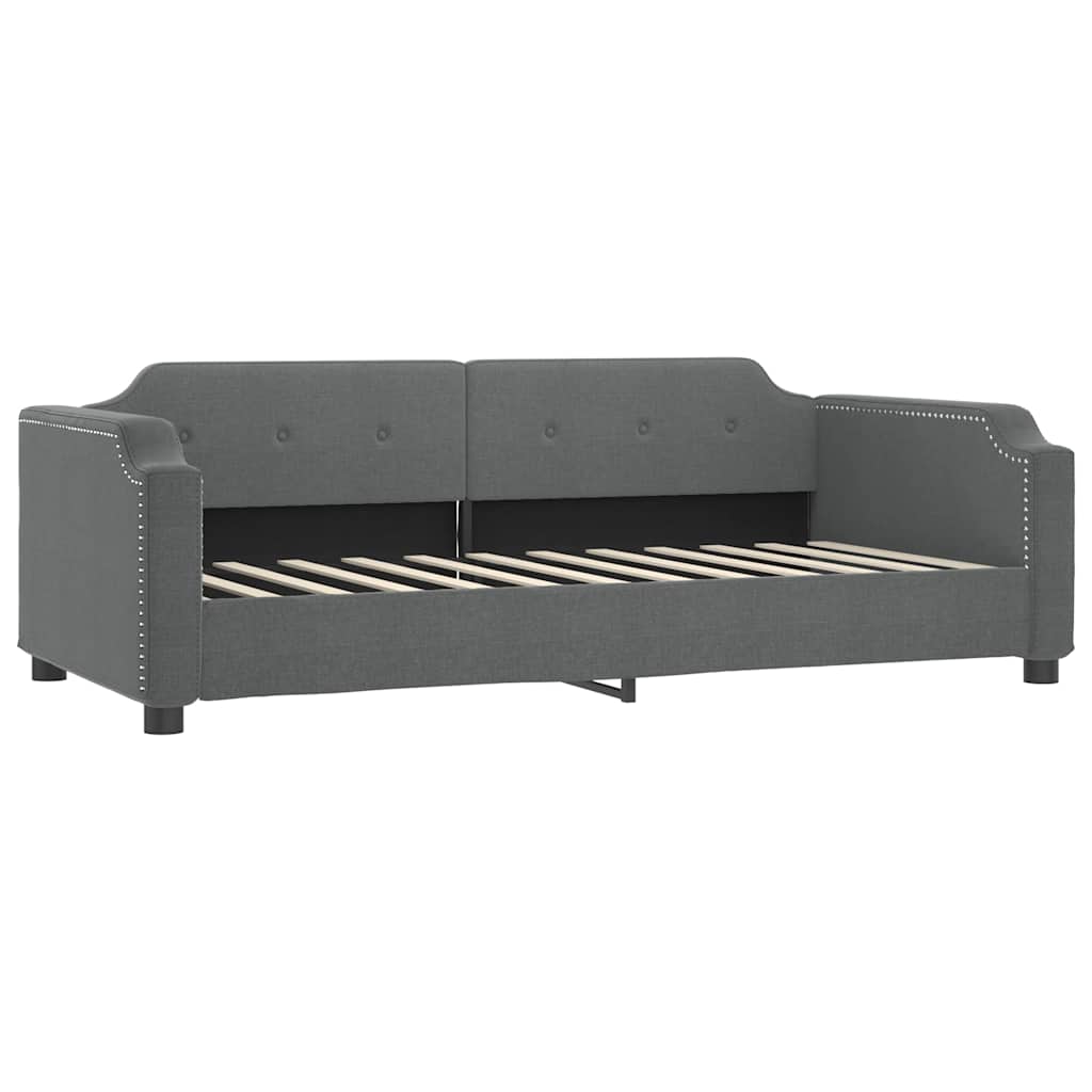 Lit de repos sans matelas gris foncé 80x200 cm tissu - XIOS