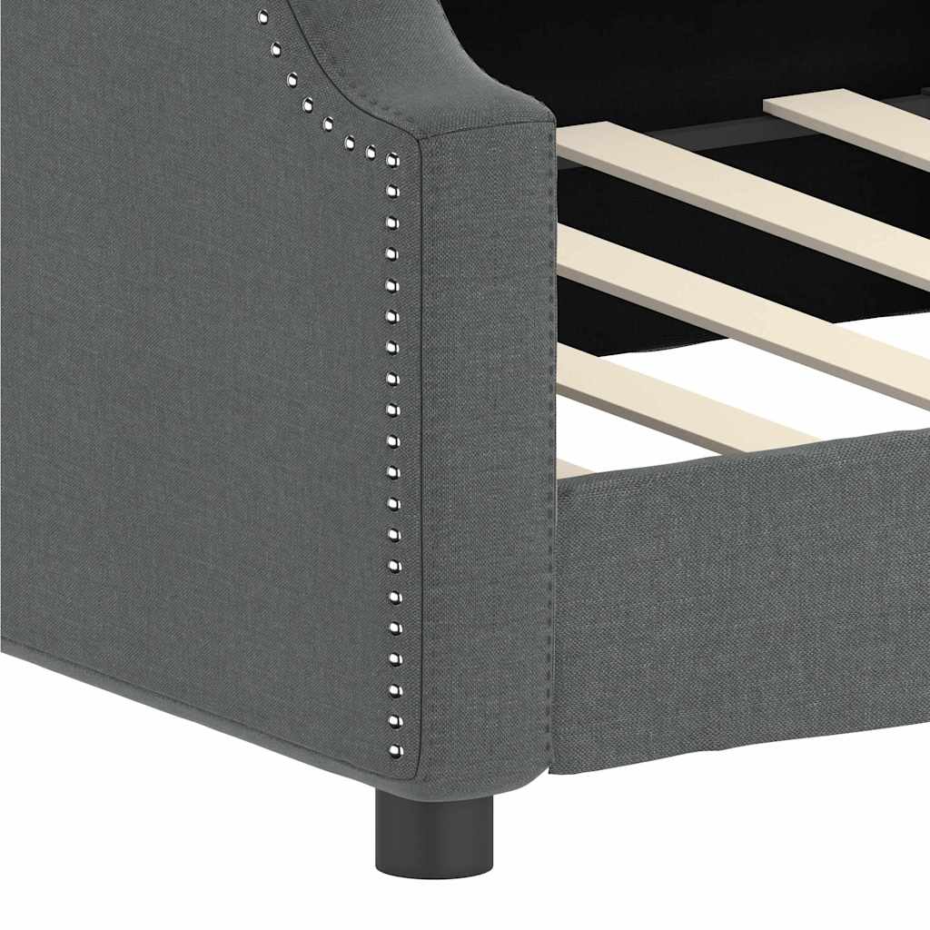 Lit de repos sans matelas gris foncé 80x200 cm tissu - XIOS