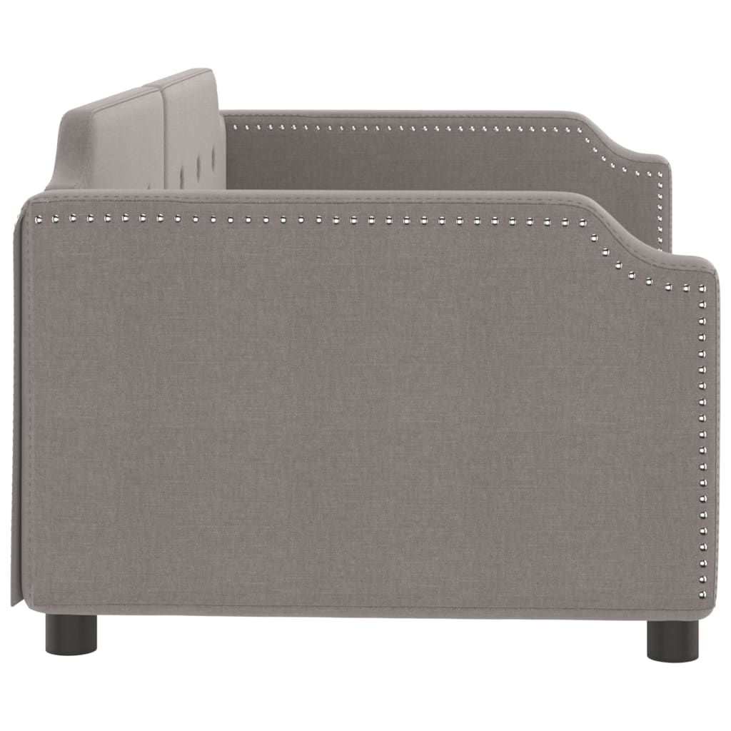 Lit de repos sans matelas taupe 80x200 cm tissu - XIOS