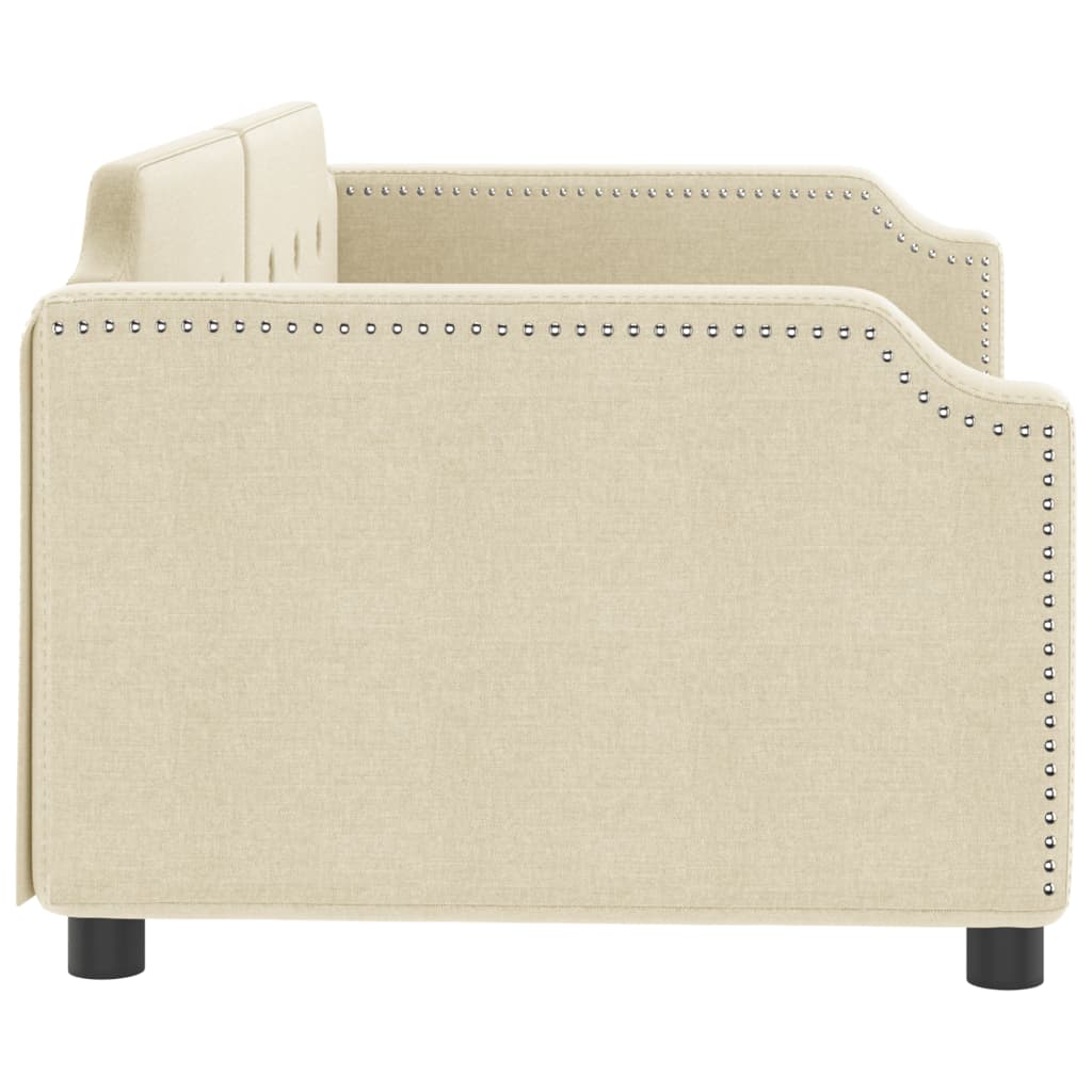 Lit de repos sans matelas crème 80x200 cm tissu - XIOS