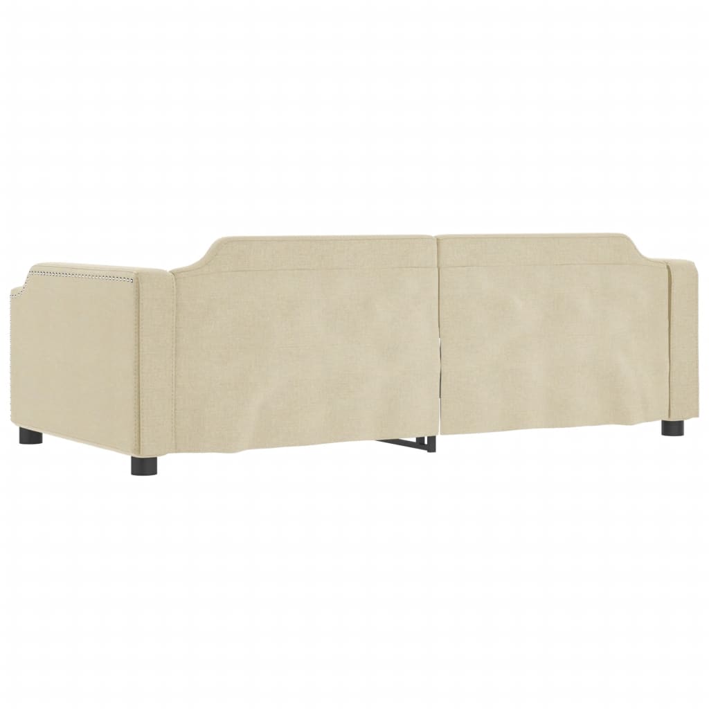 Lit de repos sans matelas crème 80x200 cm tissu - XIOS