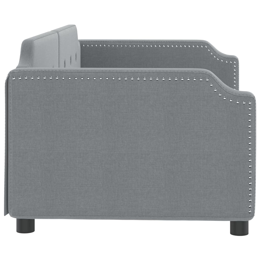 Lit de repos sans matelas gris clair 90x200 cm tissu - XIOS