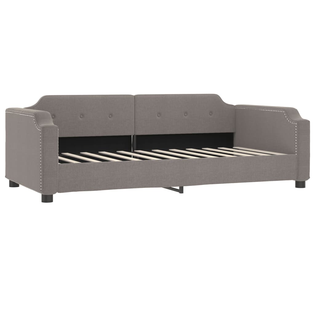 Lit de repos sans matelas taupe 90x200 cm tissu - XIOS