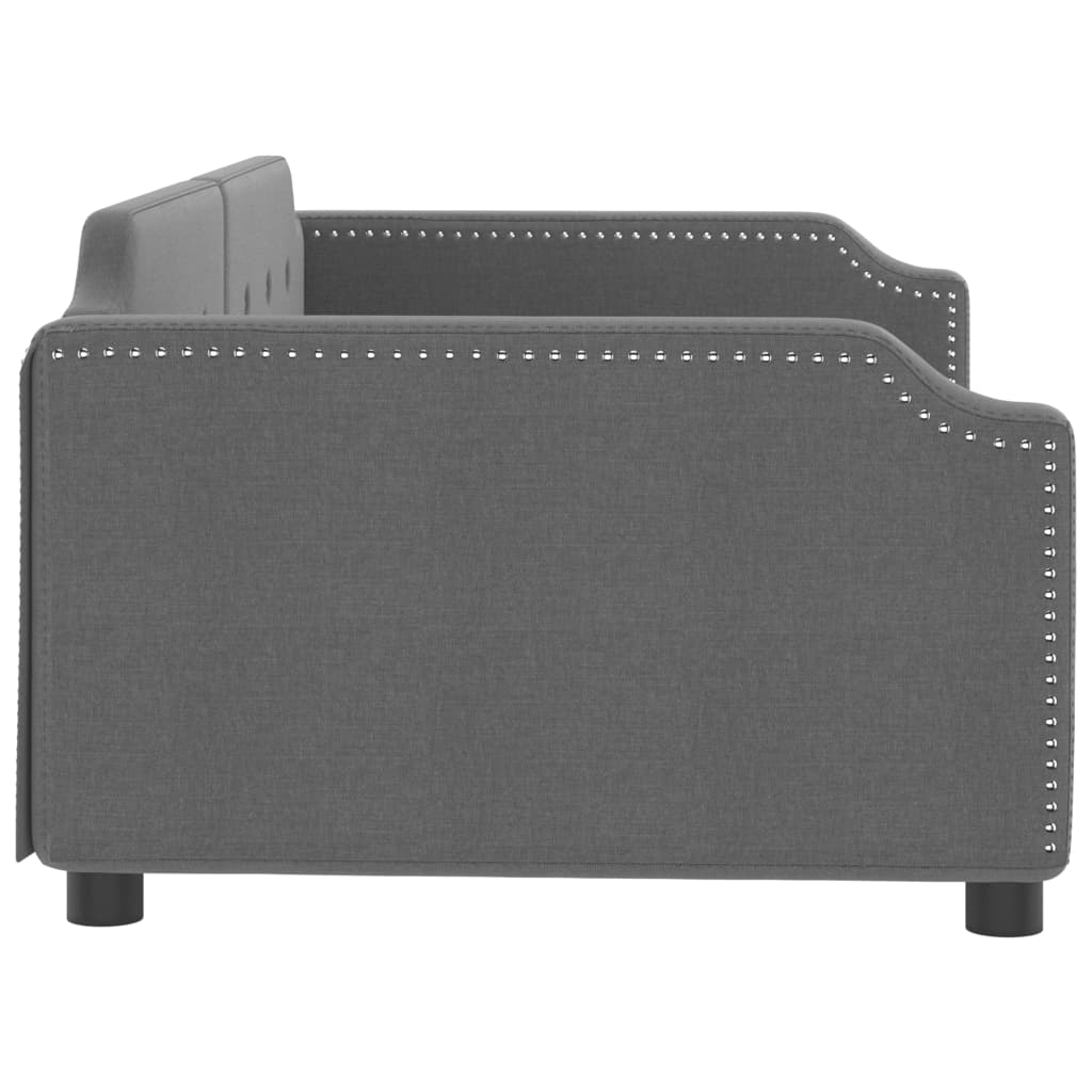 Lit de repos gris foncé 100x200 cm tissu - XIOS