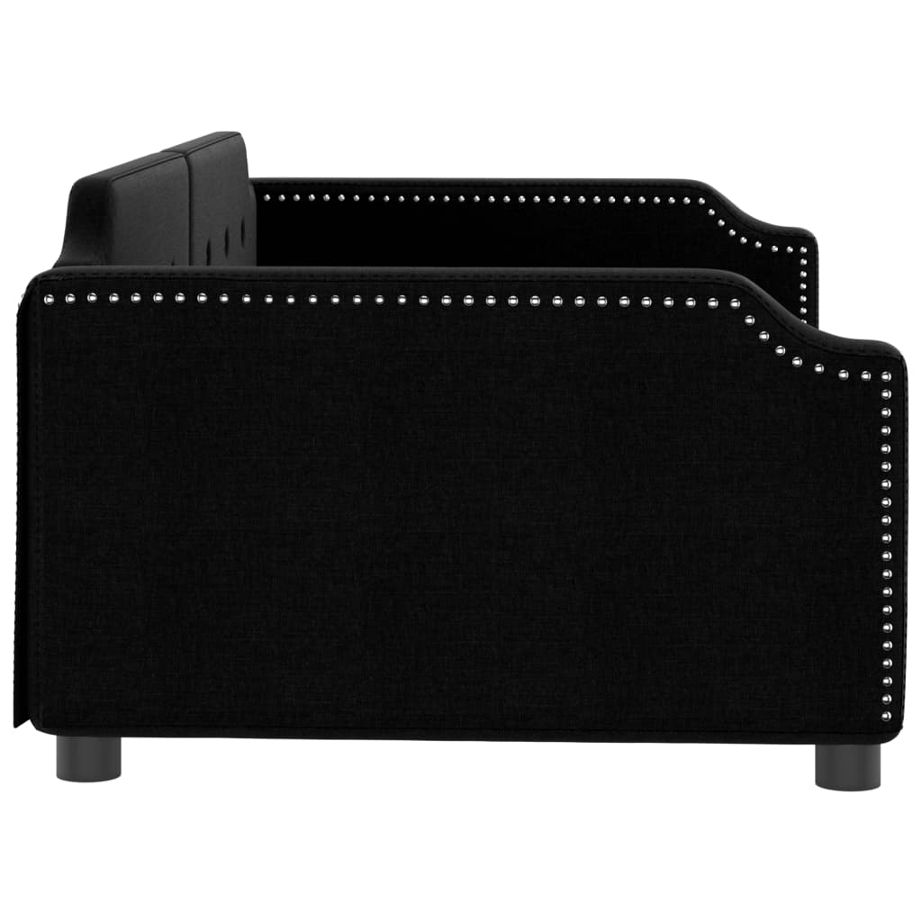 Lit de repos sans matelas noir 100x200 cm tissu - XIOS