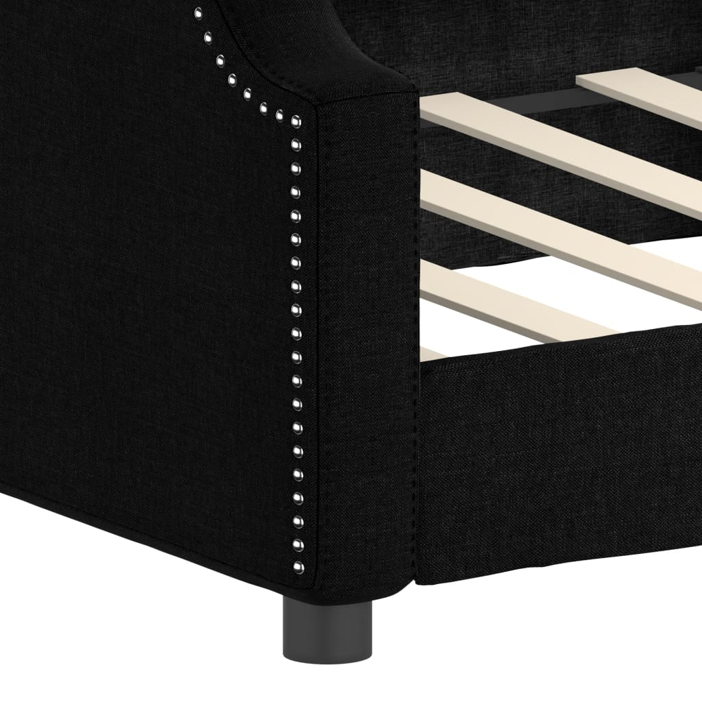 Lit de repos sans matelas noir 100x200 cm tissu - XIOS