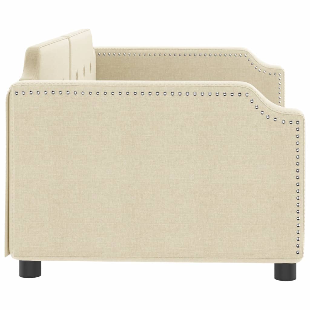Lit de repos crème 100x200 cm tissu - XIOS