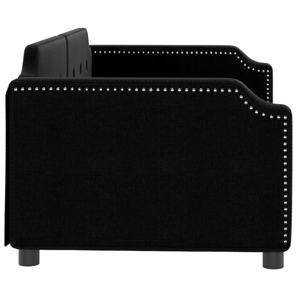 Lit de repos sans matelas noir 90x190 cm tissu - XIOS