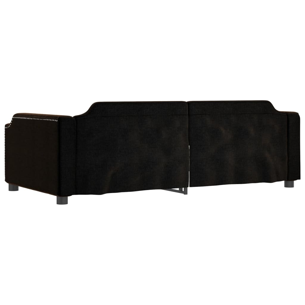 Lit de repos sans matelas noir 90x190 cm tissu - XIOS