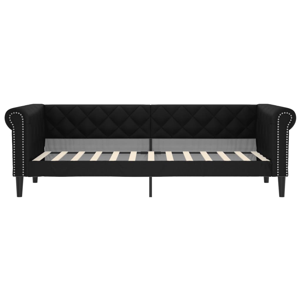 Lit de jour sans matelas noir 80x200 cm similicuir - XIOS