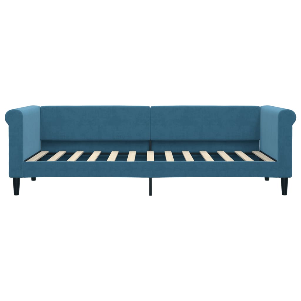 Lit de repos sans matelas bleu 80x200 cm velours - XIOS