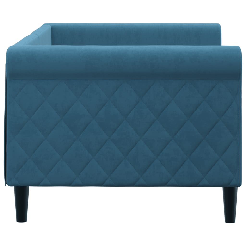 Lit de repos sans matelas bleu 80x200 cm velours - XIOS