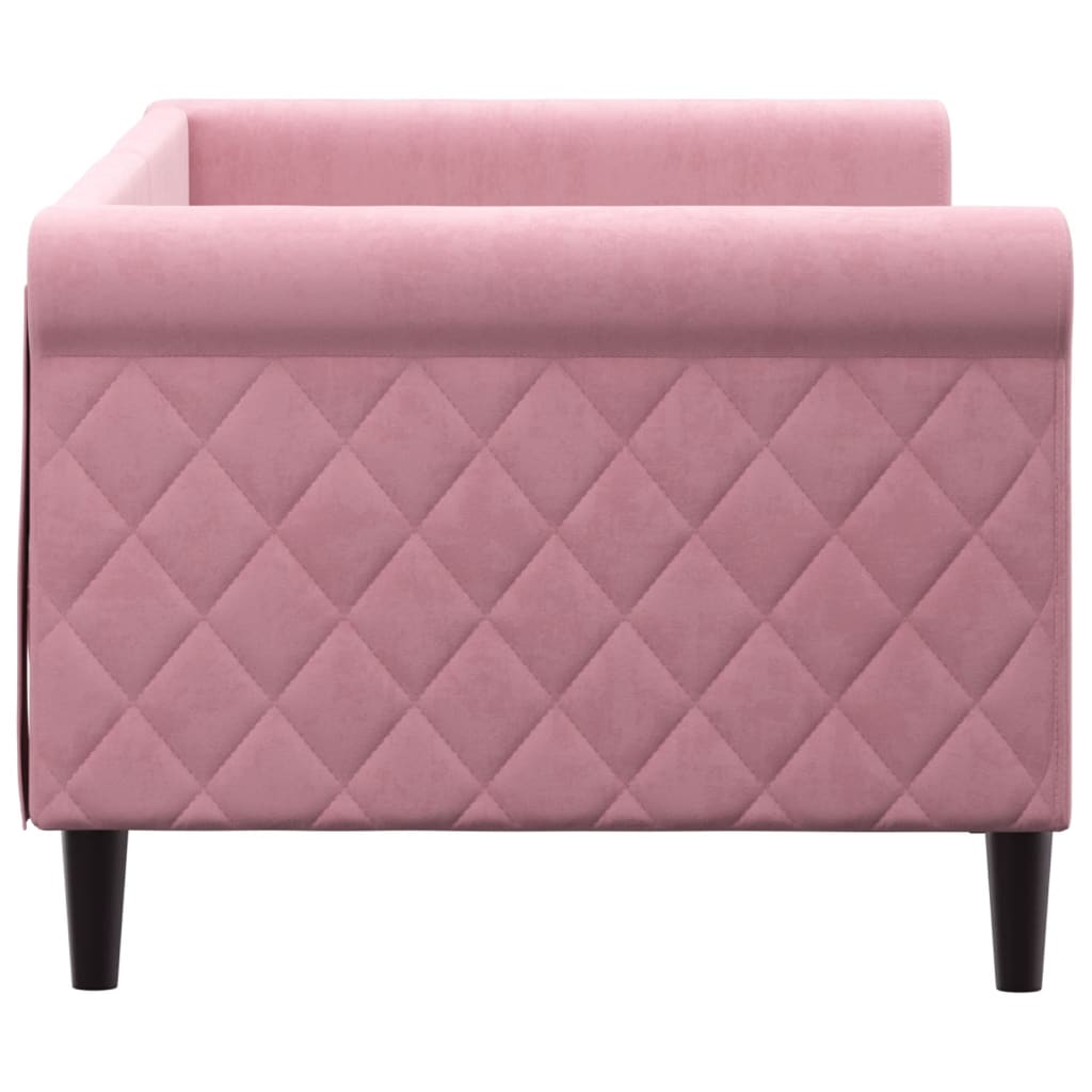 Lit de repos sans matelas rose 80x200 cm velours - XIOS