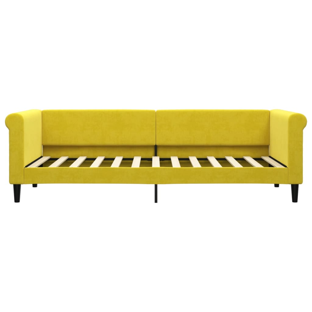 Lit de repos sans matelas jaune 80x200 cm velours - XIOS